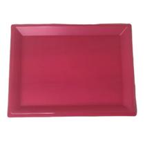 Bandeja premier retangular vermelha da tupperware