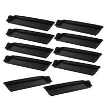 Bandeja Preta Retangular Bar Petiscos Cafe Sushi BPA Free 10un