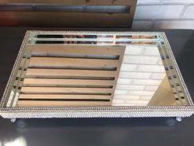 Bandeja Provençal Decorativa,strass prata.P Bandeja Provençal Decorativa,strass prata.P