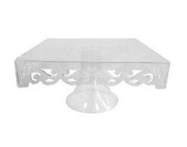 Bandeja Provençal Transparente c/ Base - Brilhante