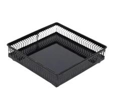 Bandeja Quadrada 16x16 Italiana Bar Banheiro Preta MEK - Jolitex