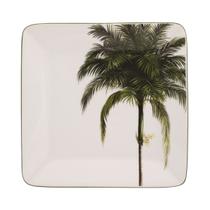 Bandeja Quadrada 20cm Porcelana Schmidt - Dec. Palmeira Bandeja Quadrada 20cm Porcelana Schmidt - Dec. Palmeira
