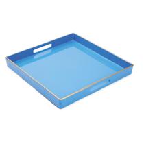 Bandeja Quadrada Azul 35 cm Decorativa Alimento e Organização Quarto Banheiro Lavabo Cozinha