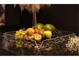 Bandeja quadrada cesta de frutas em acrílico cristal - Meu Acrílico