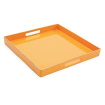 Bandeja Quadrada Laranja 35 cm Decorativa Alimento e Organização Quarto Banheiro Lavabo Cozinha