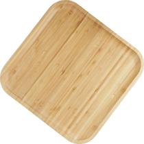 Bandeja Quadrada Madeira Bambu Café Churrasco Decoração 25cm Sofá Restaurante Decoração Enfeite