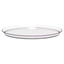 Bandeja Redonda 28cm Glassy Crippa Transparente Servir Restaurante Bar Lanchonete