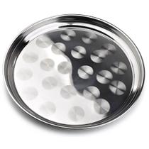 Bandeja Redonda 33cm em Aço Inoxidável N240195-1 - Quanhe Bandeja Redonda 33cm em Aço Inoxidável N240195-1 - Quanhe