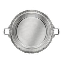 Bandeja Redonda 71cm c Alças Toda Trabalhada Luxo