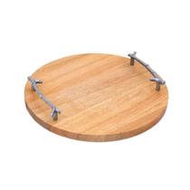 Bandeja Redonda Acácia com Alça Twig - Mimo Style Bandeja Redonda Acácia com Alça Twig - Mimo Style