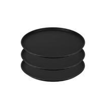 Bandeja Redonda Antiderrapante Servir 35cm Bar Garçom 3un