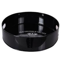 Bandeja Redonda Classic Black 25X7 Aço Galvanizado Bene Casa Bandeja Redonda Classic Black 25X7 Aço Galvanizado Bene Casa