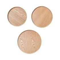 Bandeja Redonda De Madeira De 21, 27 E 30cm, Bandeja Decorativa Para Mesa De Café, Café Da Manhã,