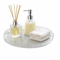 Bandeja Redonda Detalhada Decorativa Multiuso Flexível 33cm Bandeja Redonda Detalhada Decorativa Multiuso Flexível 33cm