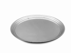 Bandeja redonda em aço inox