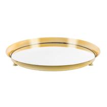 Bandeja Redonda Femme Grande Gold24K com Espelho Bandeja Redonda Femme Grande Gold24K com Espelho