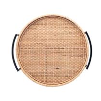 Bandeja Redonda Wolff Bali de Fibra Natural com Alça 32cm x