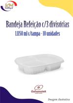 Bandeja Refeição c/3 divisórias - 1.150 ml - Galvanotek - mamita, marmitex, delivery (8652) Bandeja Refeição c/3 divisórias - 1.150 ml - Galvanotek - mamita, marmitex, delivery (8652)