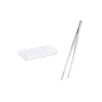 Bandeja Retangular 17cm e Pinça Empratamento Inox Buffet 2un