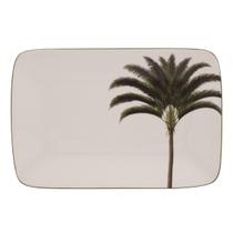 Bandeja Retangular 27cm Porcelana Schmidt - Dec. Palmeira Bandeja Retangular 27cm Porcelana Schmidt - Dec. Palmeira