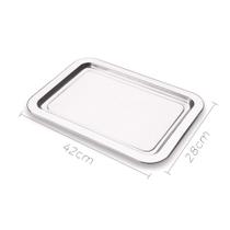 Bandeja Retangular 280x420 Mm Lixada Multiuso Aço Inox B2u