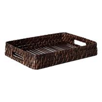 Bandeja Retangular 29 X 22 Rattan Bambu Artesanal Rustico