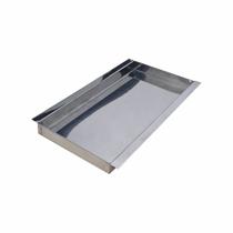 Bandeja retangular aço inox 20x40 com alça rasa ZPBN20x40x3 Bandeja retangular aço inox 20x40 com alça rasa ZPBN20x40x3