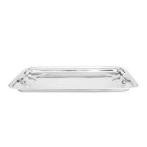 Bandeja Retangular Aço Inox Grande 42cm Clássica Lançamento