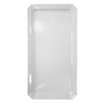 Bandeja Retangular Branca Texturizada - 30cm x 16cm