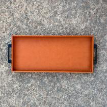 Bandeja Retangular C/Revestimento em material sintético Terracota 42X19X3