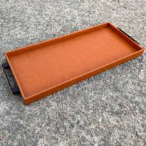 Bandeja Retangular C/Revestimento em material sintético Terracota 46X19X3 Bandeja Retangular C/Revestimento em material sintético Terracota 46X19X3