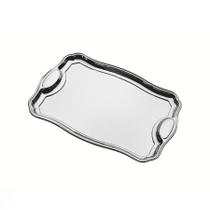 Bandeja Retangular Classic Tramontina em Aço Inox com Alças 35x24cm