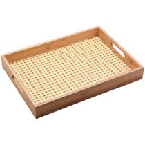 Bandeja Retangular de Bambu e Palhinha (39 cm) Bandeja Retangular de Bambu e Palhinha (39 cm)