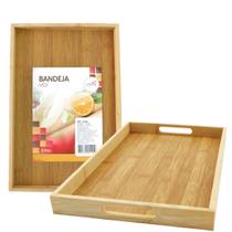 Bandeja Retangular De Bambu Mdf 33x22cm Decoração Casita Bandeja Retangular De Bambu Mdf 33x22cm Decoração Casita