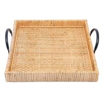 Bandeja Retangular de Fibra Natural com Alça Bali 25x23x9,5 29597 - Wolff