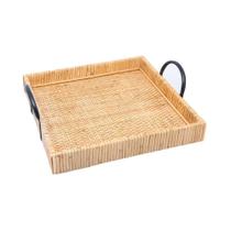 Bandeja Retangular de Fibra Natural com Alça Bali 25x23x9,5 - Wolff