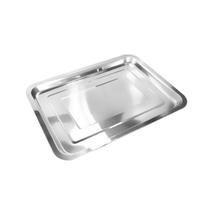 Bandeja Retangular de Inox 32x22cm Ideal para Servir Acomodar Alimentos E Bebidas - P - Ke Home Bandeja Retangular de Inox 32x22cm Ideal para Servir Acomodar Alimentos E Bebidas - P - Ke Home