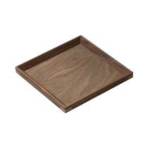 Bandeja Retangular De Madeira De Noz Para Chá E Café, Bandeja Sólida Para Armazenamento De Lanches