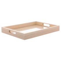 Bandeja Retangular de Mdf com Fundo Treliça 35cm x 4cm x 25cm - Lyor