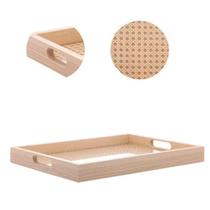 Bandeja Retangular de MDF com Fundo Trelica 36,5cm X 4cm X 26,5cm Bandeja Retangular de MDF com Fundo Trelica 36,5cm X 4cm X 26,5cm
