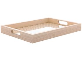 Bandeja Retangular de MDF com Fundo Trelica 36,5cm X 4cm X 26,5cm Bandeja Retangular de MDF com Fundo Trelica 36,5cm X 4cm X 26,5cm