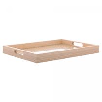 Bandeja Retangular de Mdf com Fundo Treliça 41,5cm x 4cm x 31,5cm Lyor Bandeja Retangular de Mdf com Fundo Treliça 41,5cm x 4cm x 31,5cm Lyor