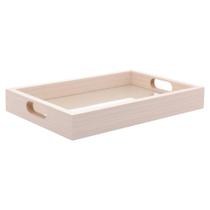 Bandeja Retangular de Mdf com Fundo Tressê 31,5cm x 21,5cm Lyor Bandeja Retangular de Mdf com Fundo Tressê 31,5cm x 21,5cm Lyor