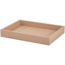 Bandeja retangular de MDF com revestimento em PU nude Mart 29x21,5 Bandeja retangular de MDF com revestimento em PU nude Mart 29x21,5