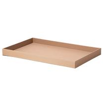Bandeja retangular de MDF com revestimento em PU nude Mart 38x25,5 Bandeja retangular de MDF com revestimento em PU nude Mart 38x25,5