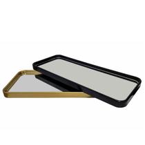 Bandeja Retangular Decorativa 30cm Espelhada Bandeja Retangular Decorativa 30cm Espelhada