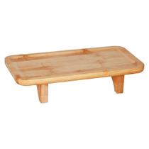 Bandeja Retangular Decorativa com base de Bambu 31 X 15,5 - ATEF Bandeja Retangular Decorativa com base de Bambu 31 X 15,5 - ATEF