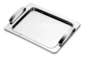 Bandeja Retangular Delhi em Inox 38x28 cm - Mimo Style - AN2057 Bandeja Retangular Delhi em Inox 38x28 cm - Mimo Style - AN2057