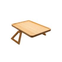 Bandeja retangular dobravel para braço sofa 33CM X 23CM Bambu