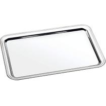 Bandeja Retangular em Aço Inox 30x40cm Prata Multiuso Profissional Bandeja Retangular em Aço Inox 30x40cm Prata Multiuso Profissional
